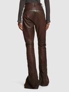 RICK OWENS - Bolan Banana Flared Leather Pants W/zips