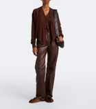 Lemaire Leather straight pants
