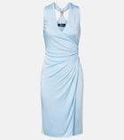 Versace Medusa '95 ruched jersey minidress