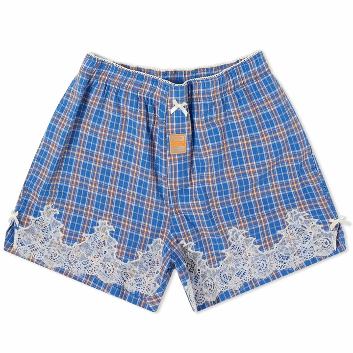 Photo: Martine Rose Women's French Knicker Boxer Shorts in Blue Check