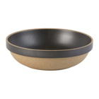 Hasami Porcelain Black and Beige HPB032 Round Bowl