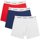 Calvin Klein Men's Trunk - 3 Pack in Red/Blue/White