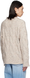 lesugiatelier Off-White V-Neck Sweater