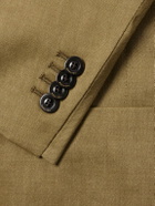 Boglioli - Double-Breasted Linen, Virgin Wool and Mohair-Blend Suit Jacket - Green