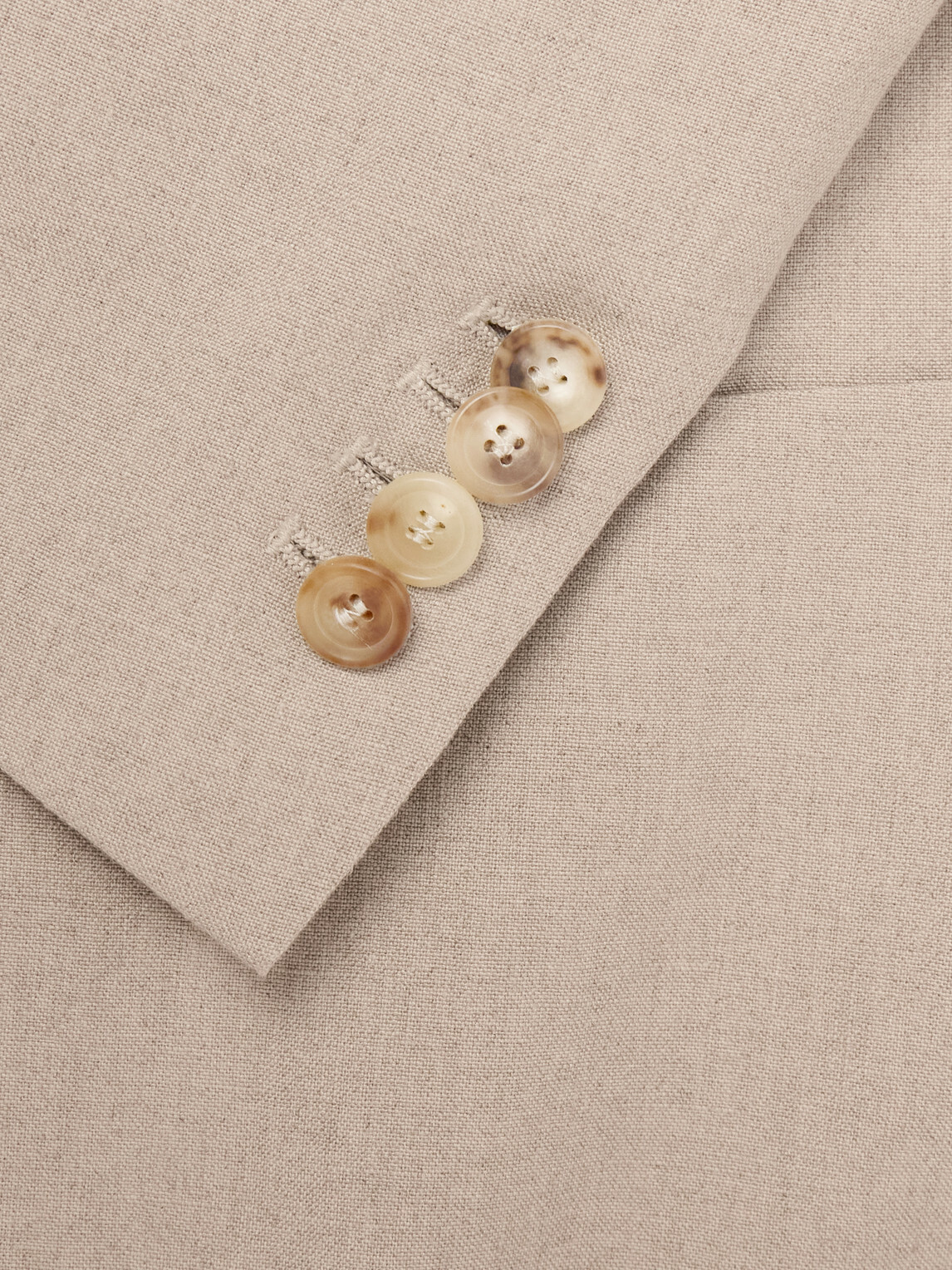 De Petrillo - Linen Single-Breasted Blazer - Neutrals