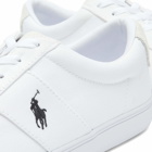 Polo Ralph Lauren Men's Suede Sayer Sneakers in White/Black