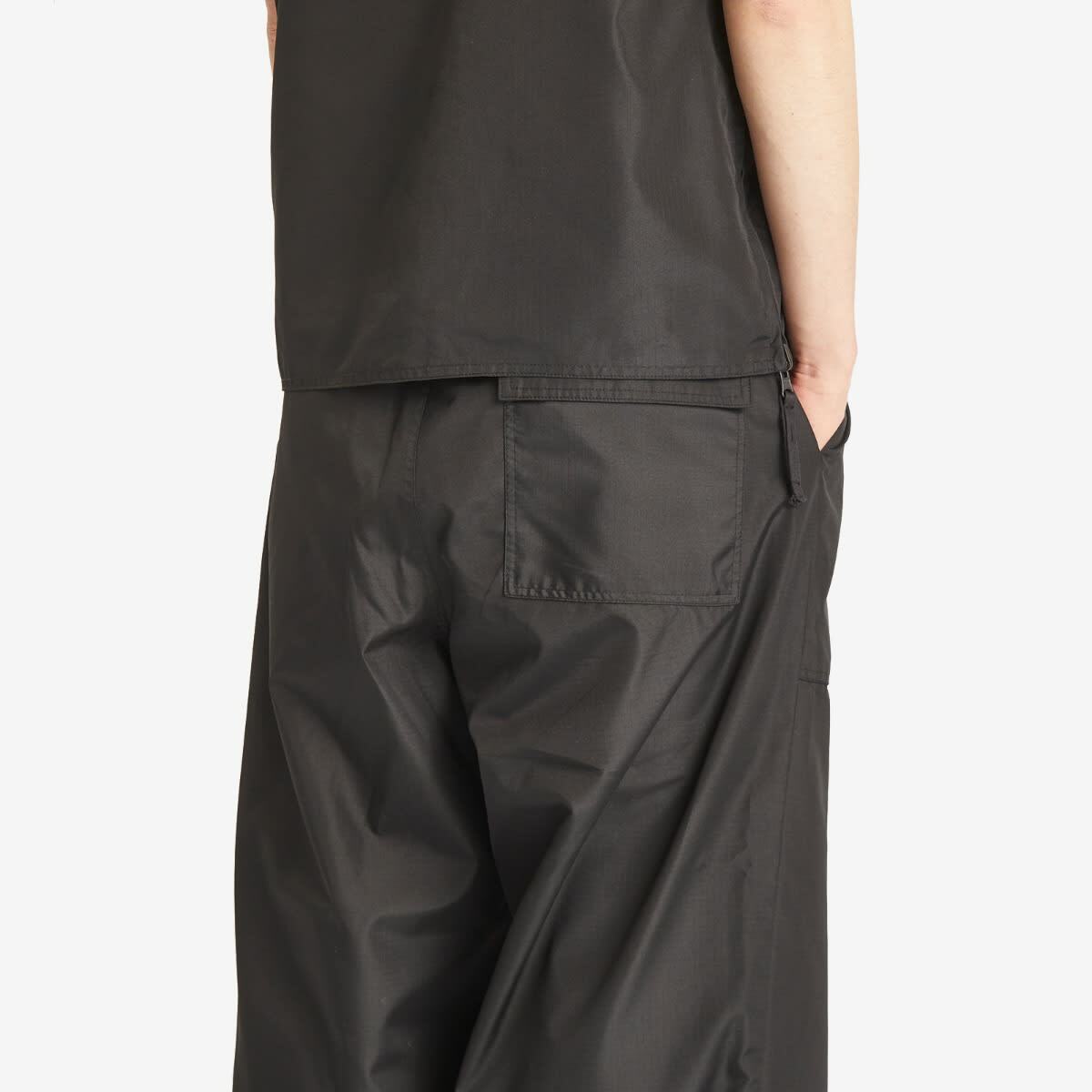Taion Men's Military Reversible Wide Trousers in Black