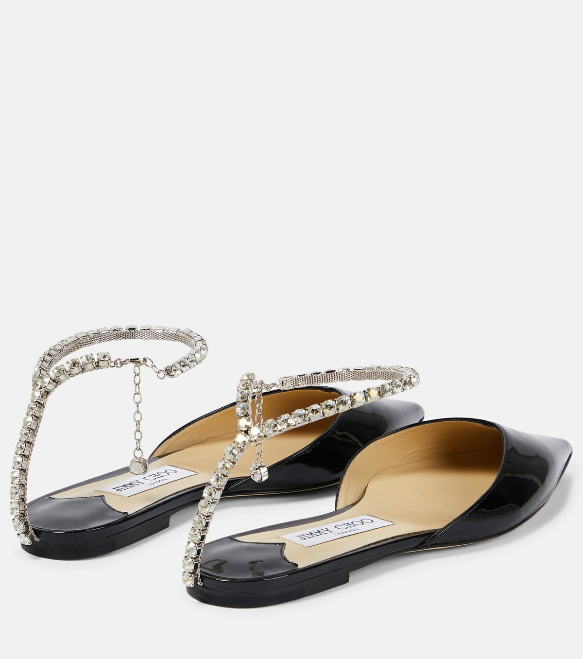 Jimmy choo best sale crystal flats