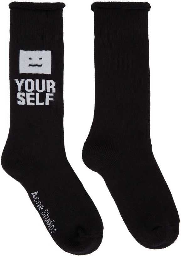 Photo: Acne Studios Black Logo Socks
