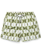 Frescobol Carioca - Ipanema Slim-Fit Short-Length Printed Recycled Swim Shorts - Green