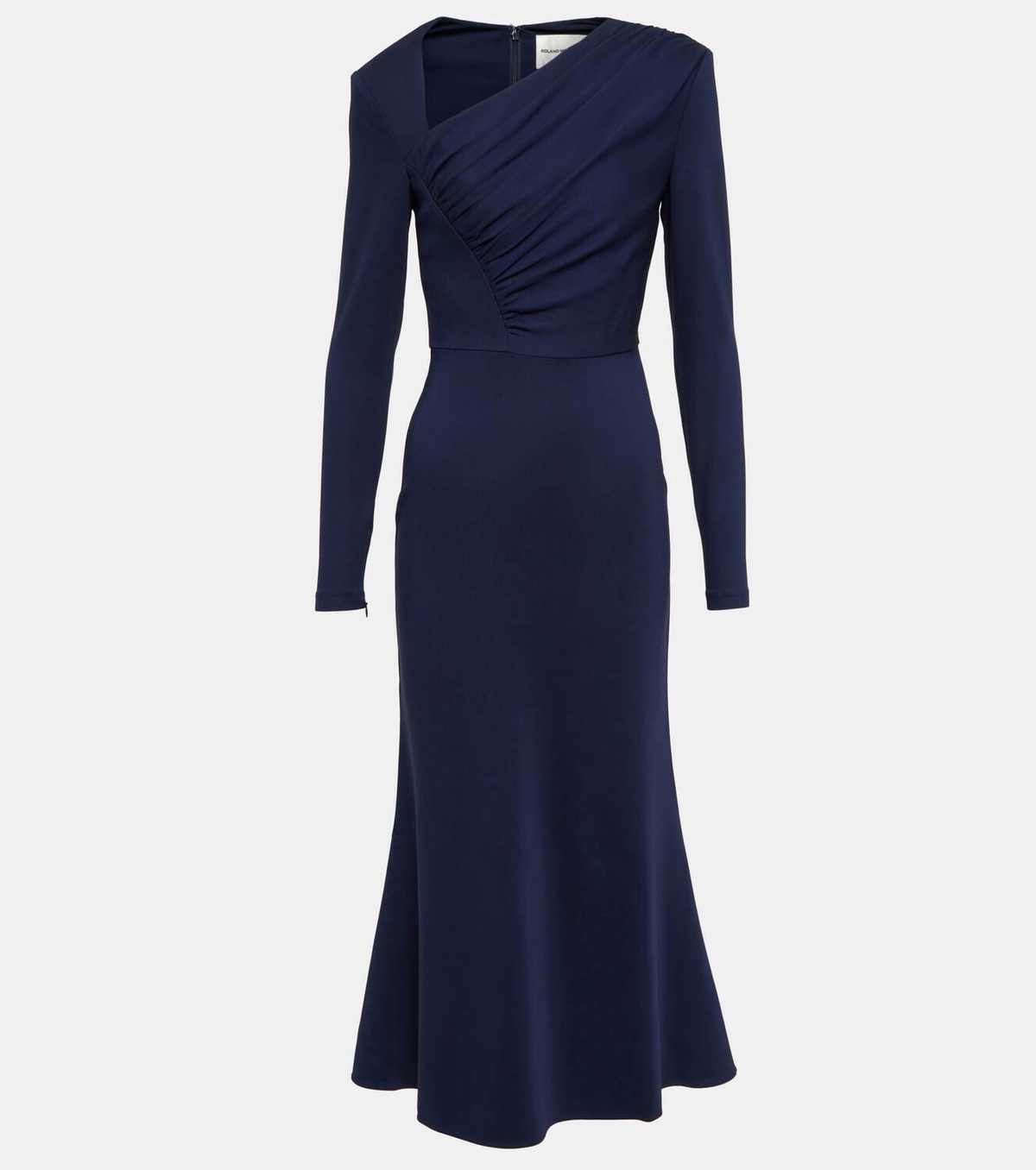 navy blue dress for baby girl Roland Mouret Asymmetric cady midi dress Roland Mouret