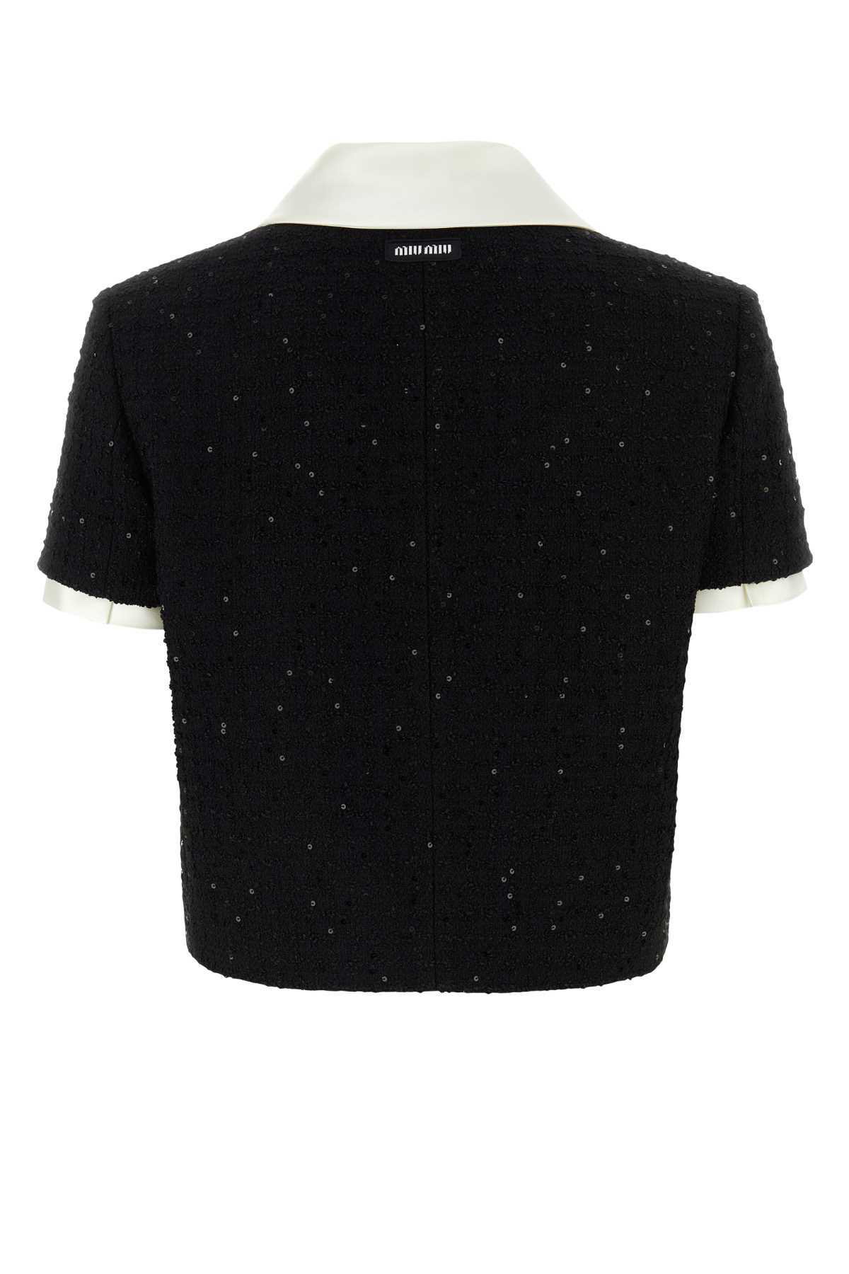 【送料&関税込】Miu Miu Black BouclA£AC Cardigan Miu Miu Black Bouclã© Cardigan Miu Miu