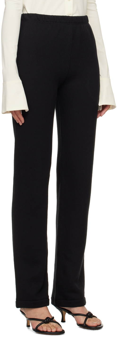 ÉTERNE Black Wide-Leg Lounge Pants