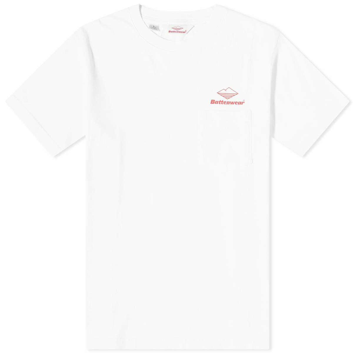 Photo: Battenwear Men's Team Pocket T-Shirt in White
