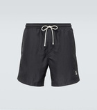 Brunello Cucinelli Logo swim trunks