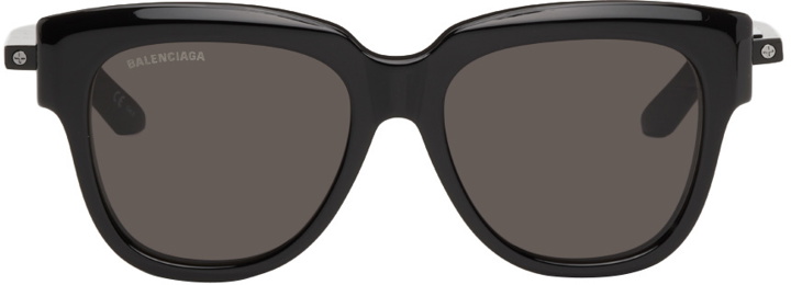 Photo: Balenciaga Black Rectangular Squared Sunglasses