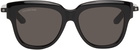 Balenciaga Black Rectangular Squared Sunglasses