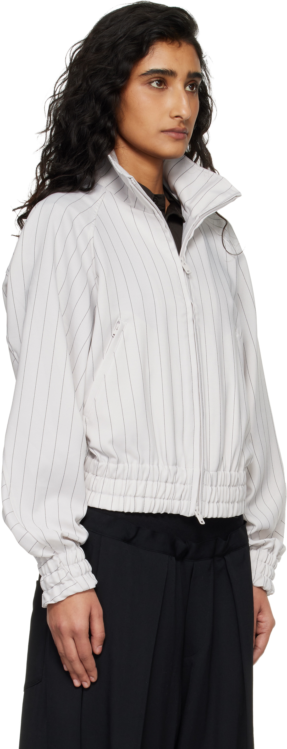 Y-3 Off-White Pinstripe Sport Uniform Jacket