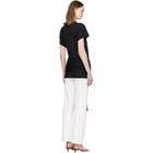 TOTEME Black Tie-Waist Jersey T-shirt