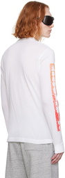 Acne Studios White Printed Long Sleeve T-Shirt