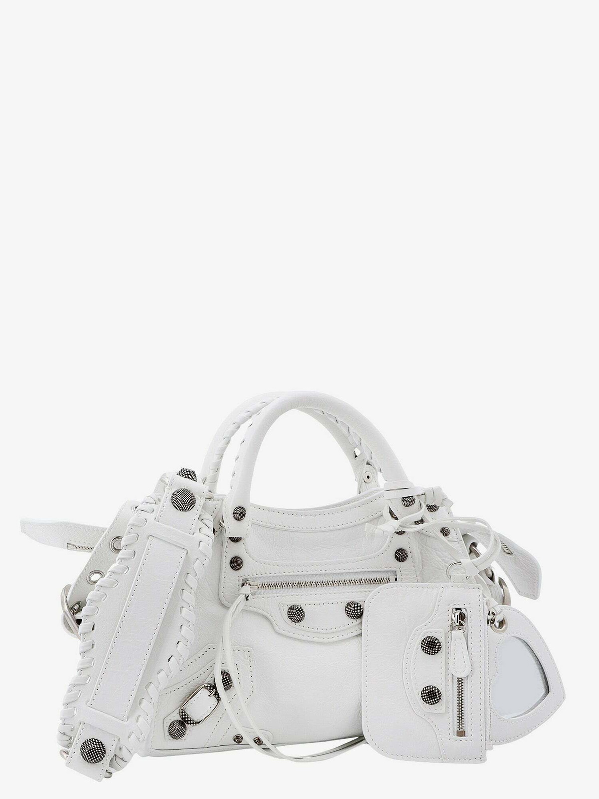 【BALENCIAGA】Neo cagole XS ショルダーハンドレザーホワイト Balenciaga Neo Cagole Xs White Womens Balenciaga