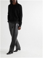 SAINT LAURENT - Metallic Wool-Blend Sweater - Black