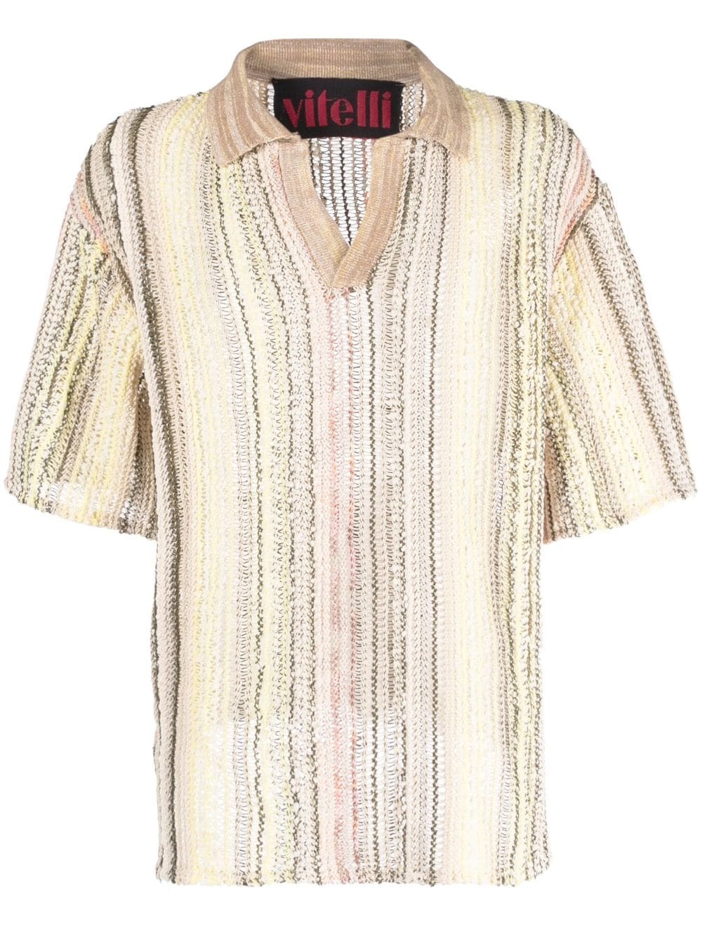 VITELLI - Linen Blend Cotton Polo Shirt
