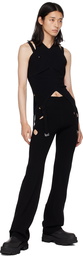 Dion Lee SSENSE Exclusive Black Lock Slit Trousers