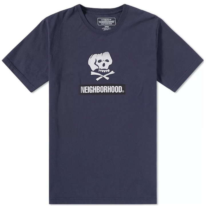 Photo: Neighborhood Skull & Bones Tee Blue