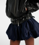 Self-Portrait Belted biker jacket