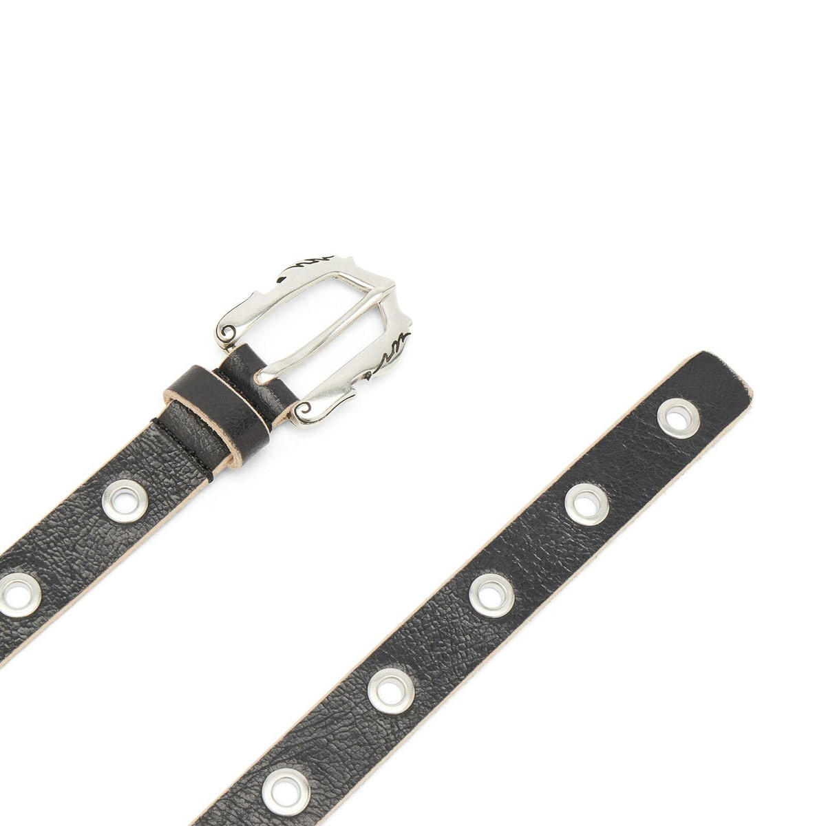 Molebo M2470 Long Belt in Cracked Black
