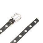 Molebo M2470 Long Belt in Cracked Black