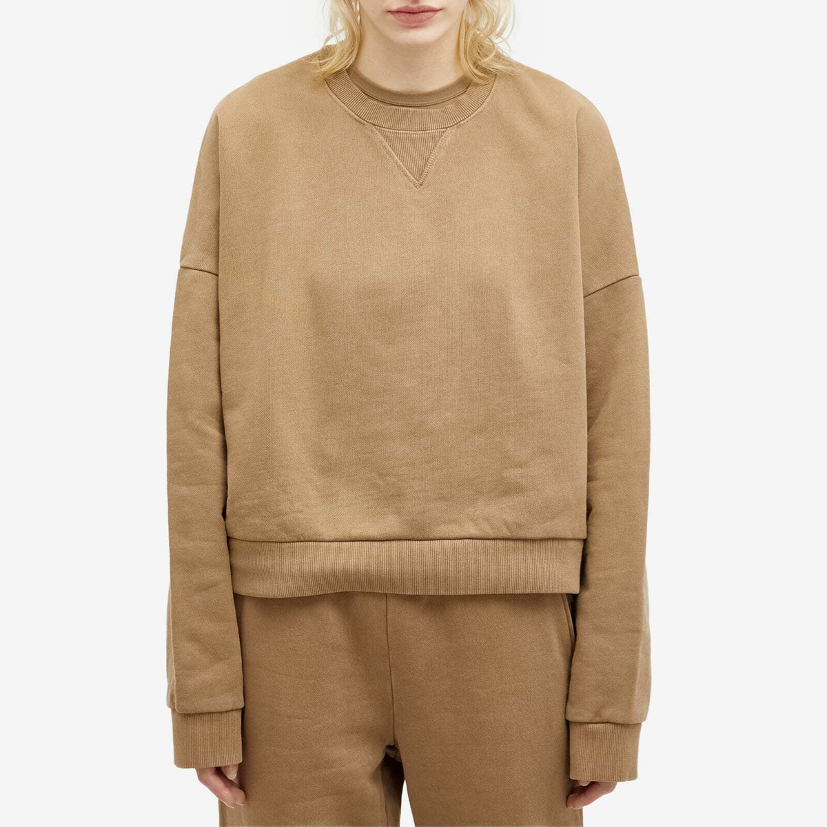 トップス entire studios BOX CREW / CORK M Entire Studios Women's Box Crew Sweat in Cork Entire Studios