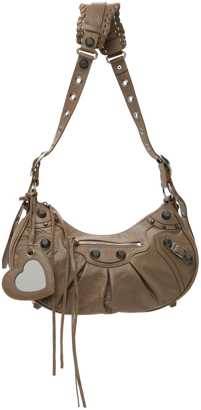 Balenciaga Taupe 'Le Cagole' Small Shoulder Bag Balenciaga