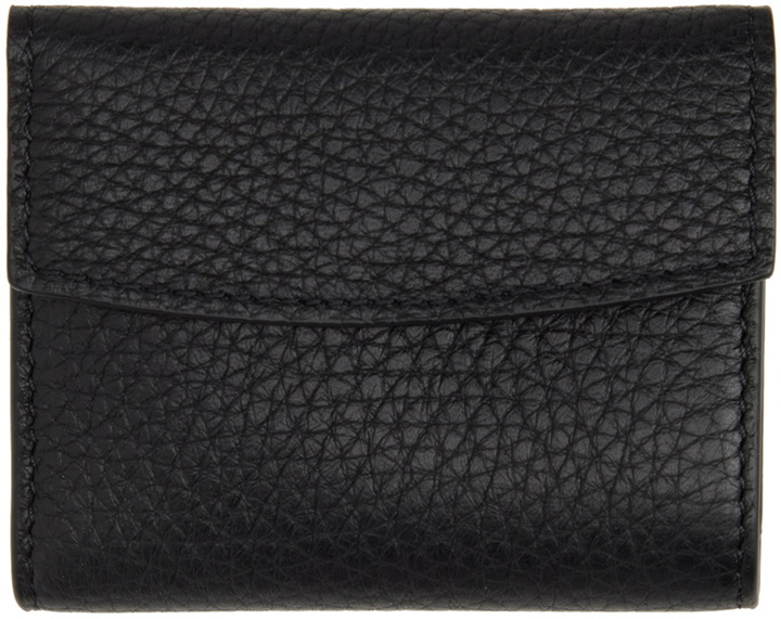 Photo: Maison Margiela Black Compact Envelope Trifold Wallet