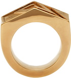 Versace Gold Logo Debossed Ring