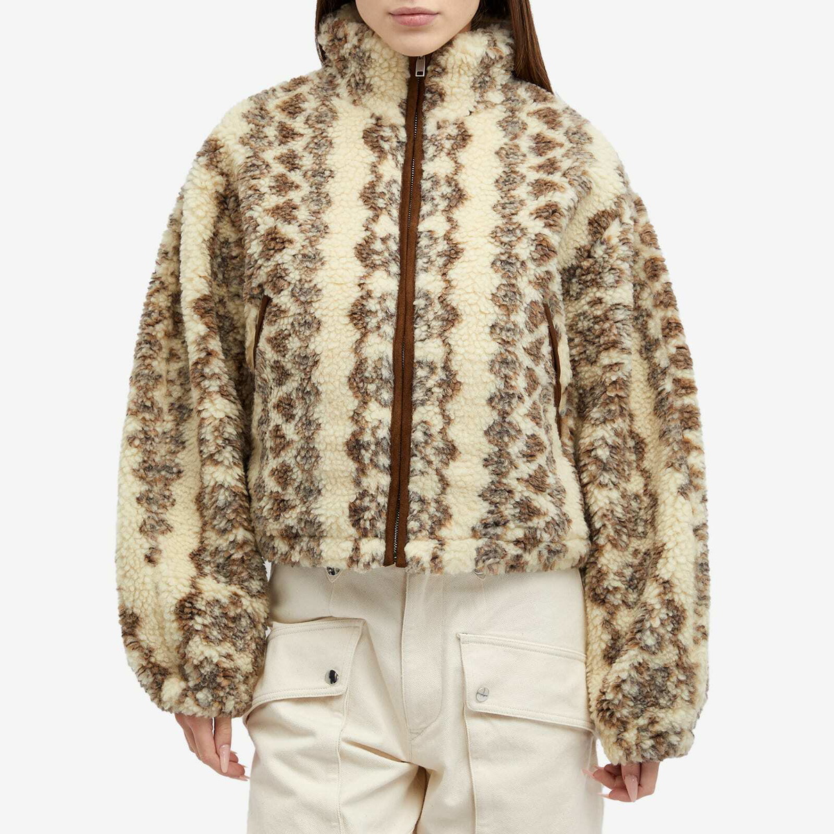 Isabel Marant Étoile Women's Mackensy Fleece in Ecru/Brown