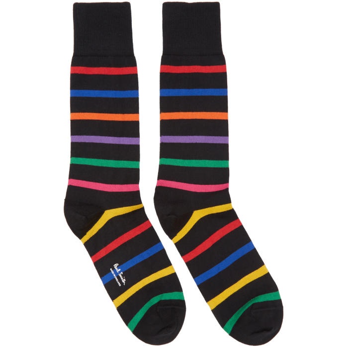 Photo: Paul Smith Black Bright Stripe Socks