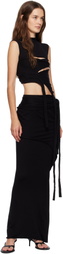 Ottolinger Black Lounge Drape Maxi Skirt