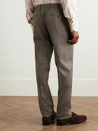 Caruso - Slim-Fit Wool-Twill Suit Trousers - Brown
