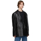 VETEMENTS Black Leather Suit Jacket