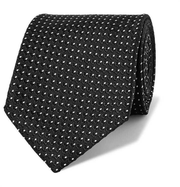 Photo: TOM FORD - 8cm Pin-Dot Silk-Jacquard Tie - Black