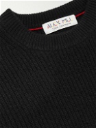 Alex Mill - Jordan Ribbed Brushed-Cashmere Sweater - Black