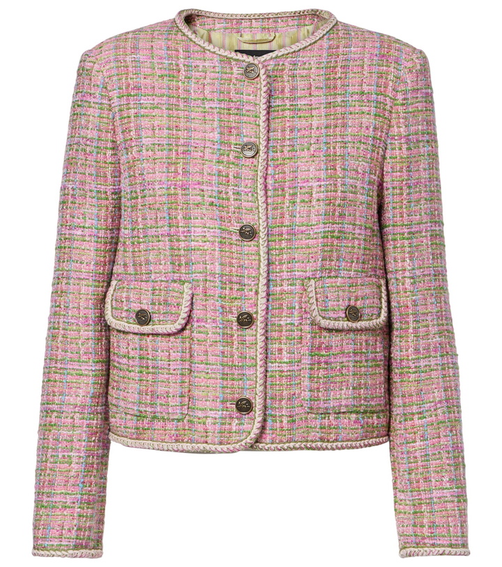 Photo: Etro Checked cotton-blend tweed jacket