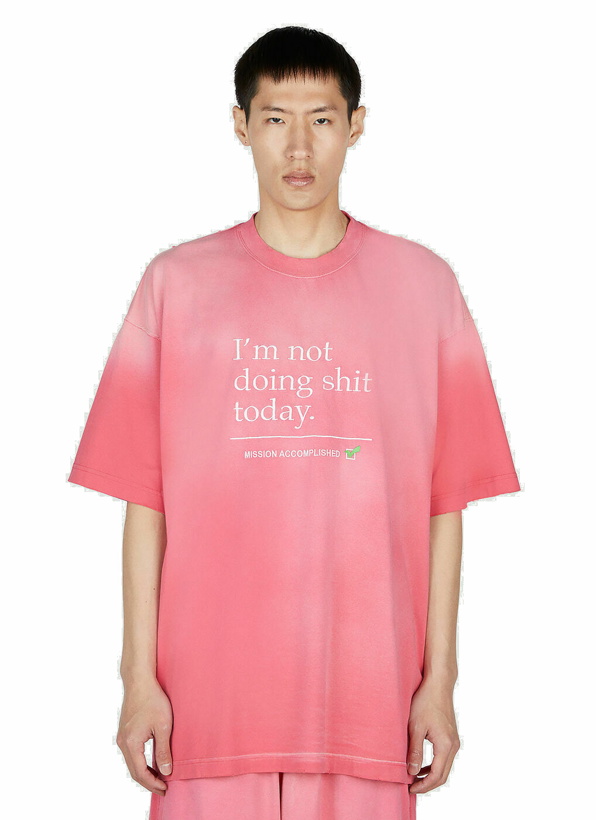Photo: VETEMENTS Slogan T-Shirt unisex Pink