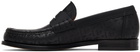 Salvatore Ferragamo Black Gancini Loafers