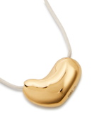 Agmes Heart Satin-cord Necklace - Gold - One Size