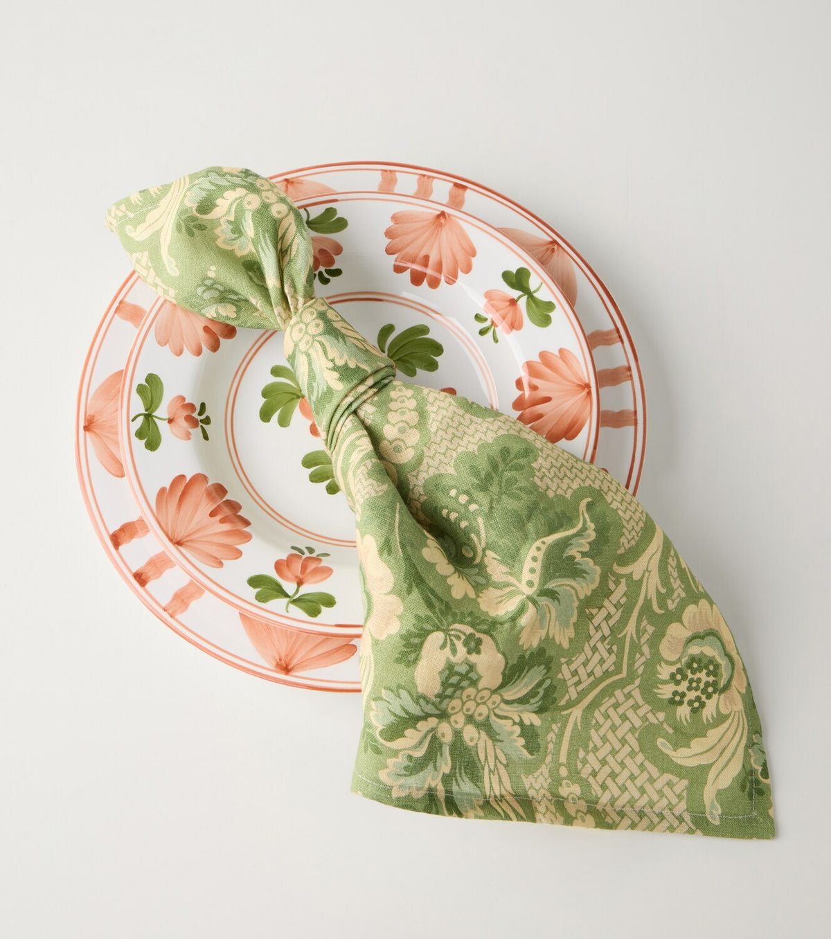 Cabana Iris set of 4 floral printed linen napkins