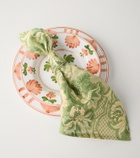 Cabana Iris set of 4 floral printed linen napkins