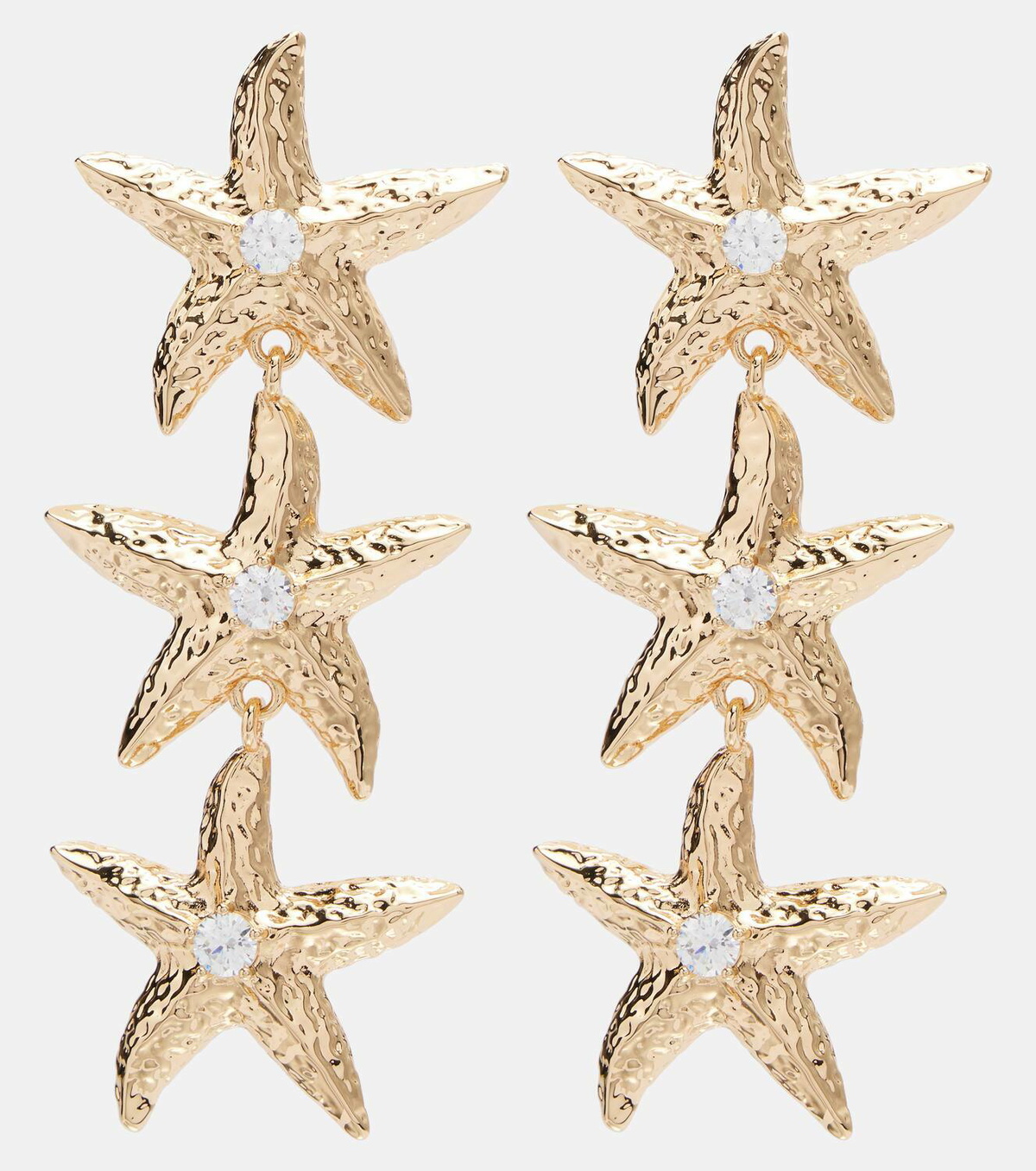 Self-Portrait 18kt gold-plated earrings